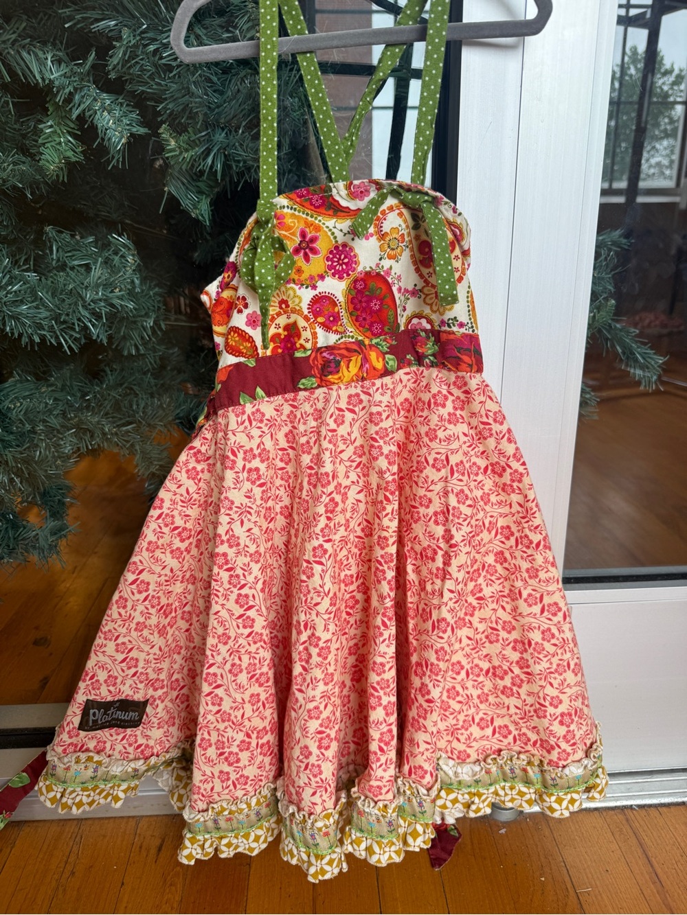 Matilda Jane Platinum Pink Floral Mixed-Print Sundress with Green Accents